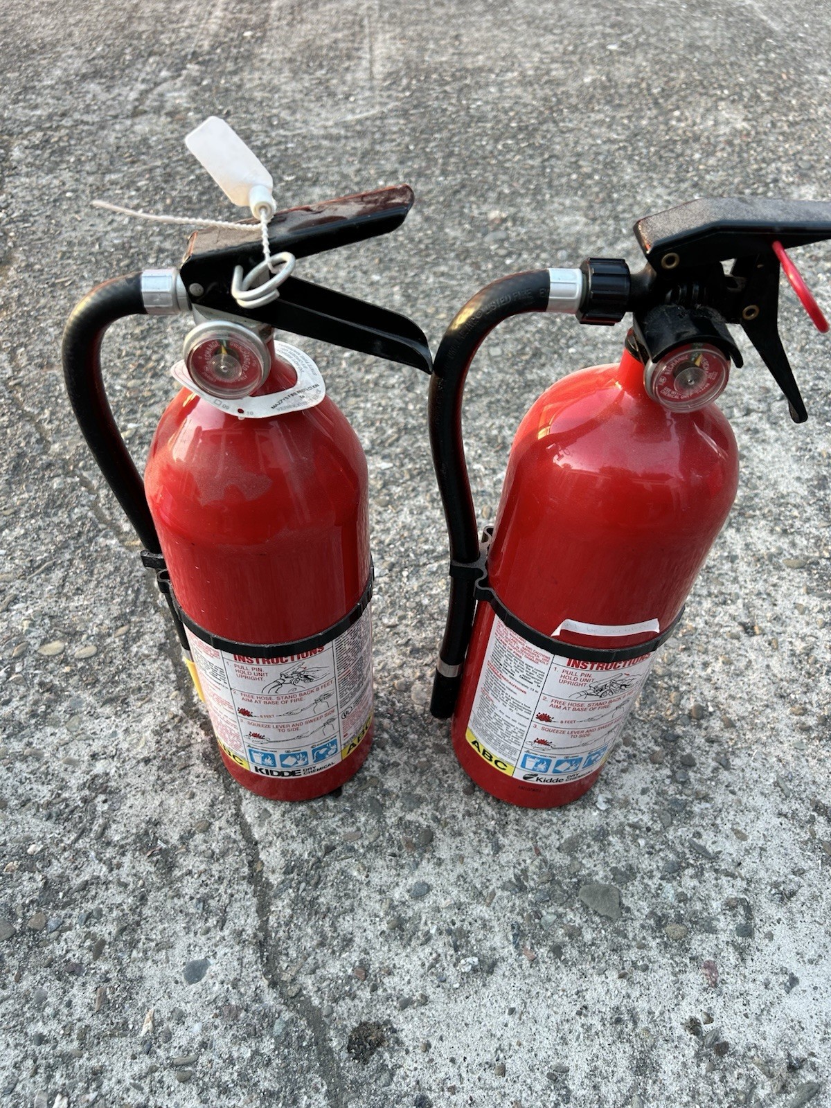 Lot of 3 Kidde ABC Dry Chemical Fire Extinguishers