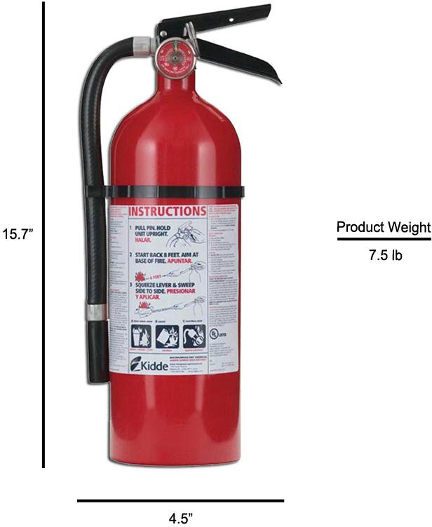 Fire Extinguishers Pro 210 2-A;10-B;C Rechargeable Job Site Work Truck 2-Pack