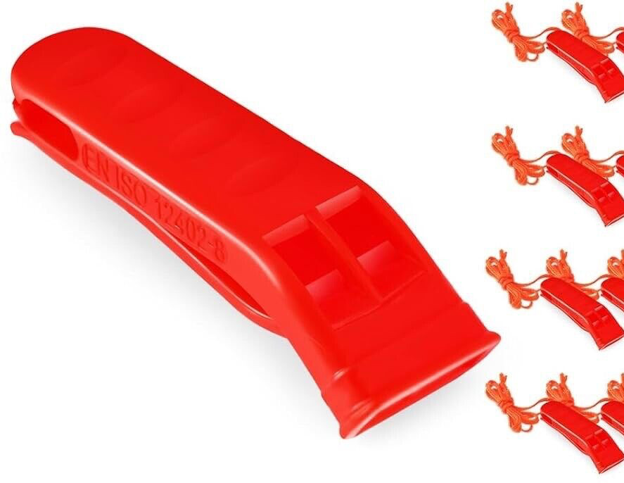 ✅5-Pack Emergency Survival Whistle with Lanyard Safety Whistle Extremely Loud