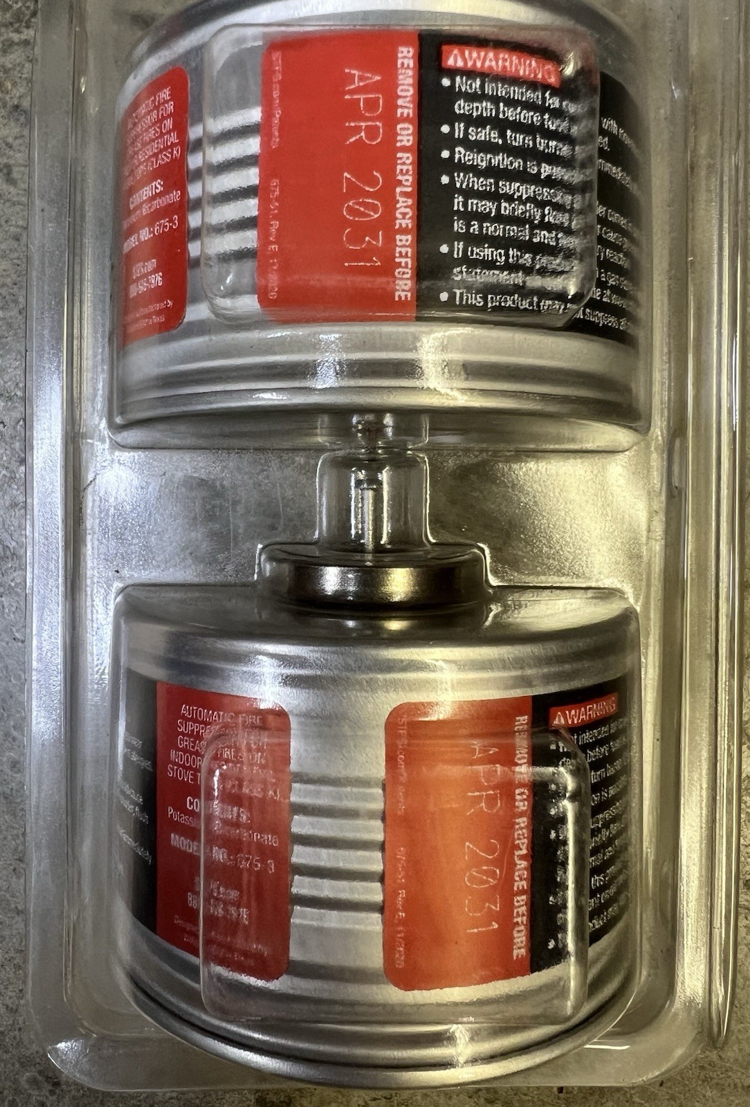 2-pk STOVETOP FIRESTOP 675-3 Range Hood Fire Extinguishers