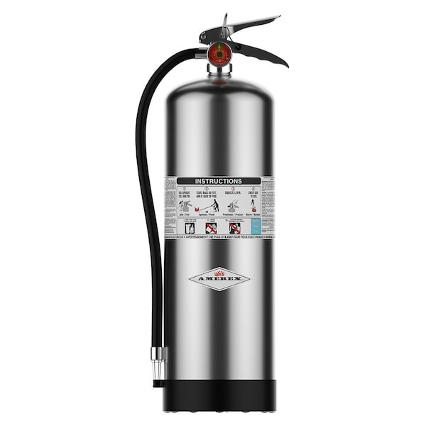 Amerex 240 Fire Extinguisher, Class A, Agent: Water, Ul Rating 2A,