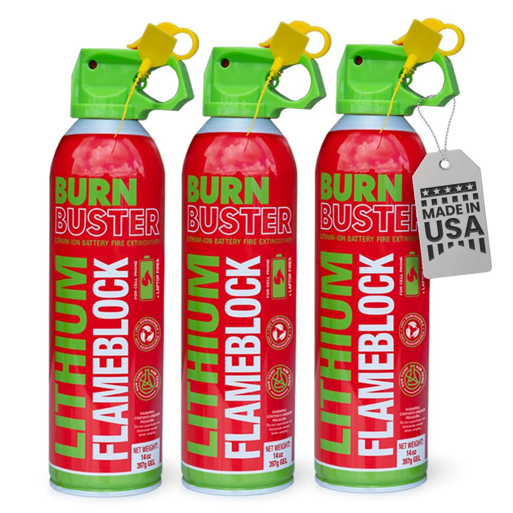 Lithium-Ion Fire Extinguishing Gel 3-Pack – Battery Fire Suppression Gel for Ele