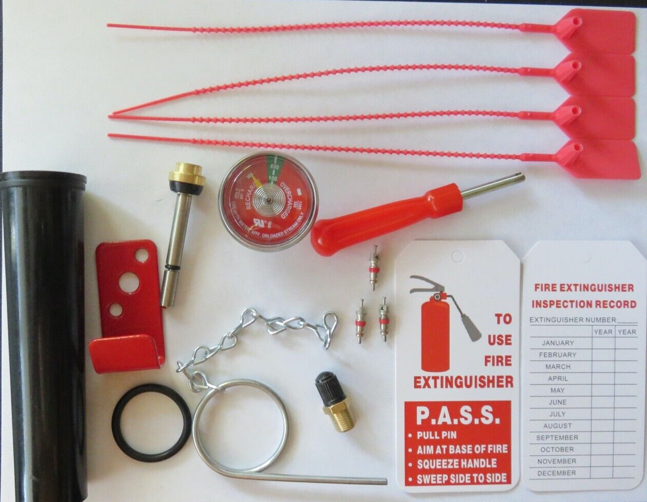 🔥🧯NEW BADGER COMPLETE 2.5 GALLON WATER PRESSURE FIRE EXTINGUISHER REPAIR KIT