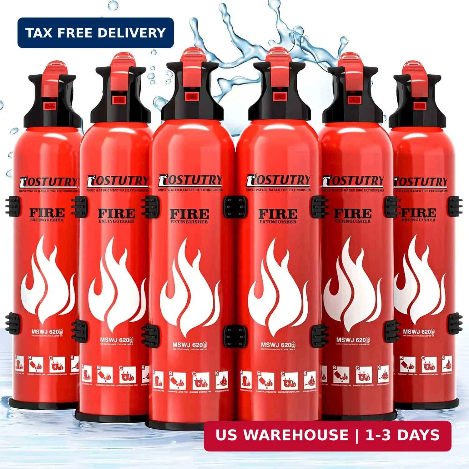 Upgraded 8-IN-1 Fire Extinguisher for Home Vehicle Car Kitchen Boat, Small Fire