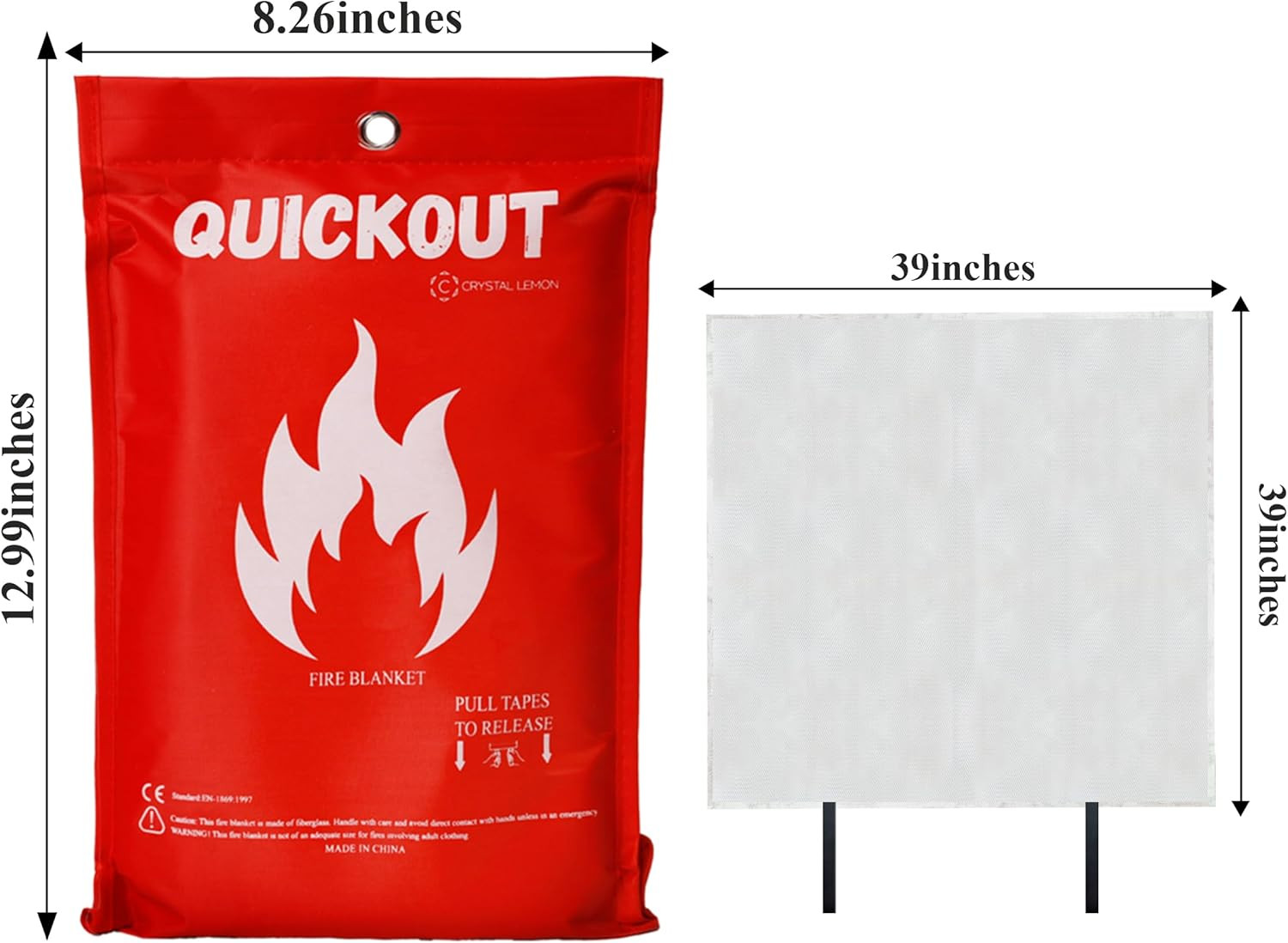 Fire Blanket Survival Cover for Kitchen – Home Safety Heat Protection for Small