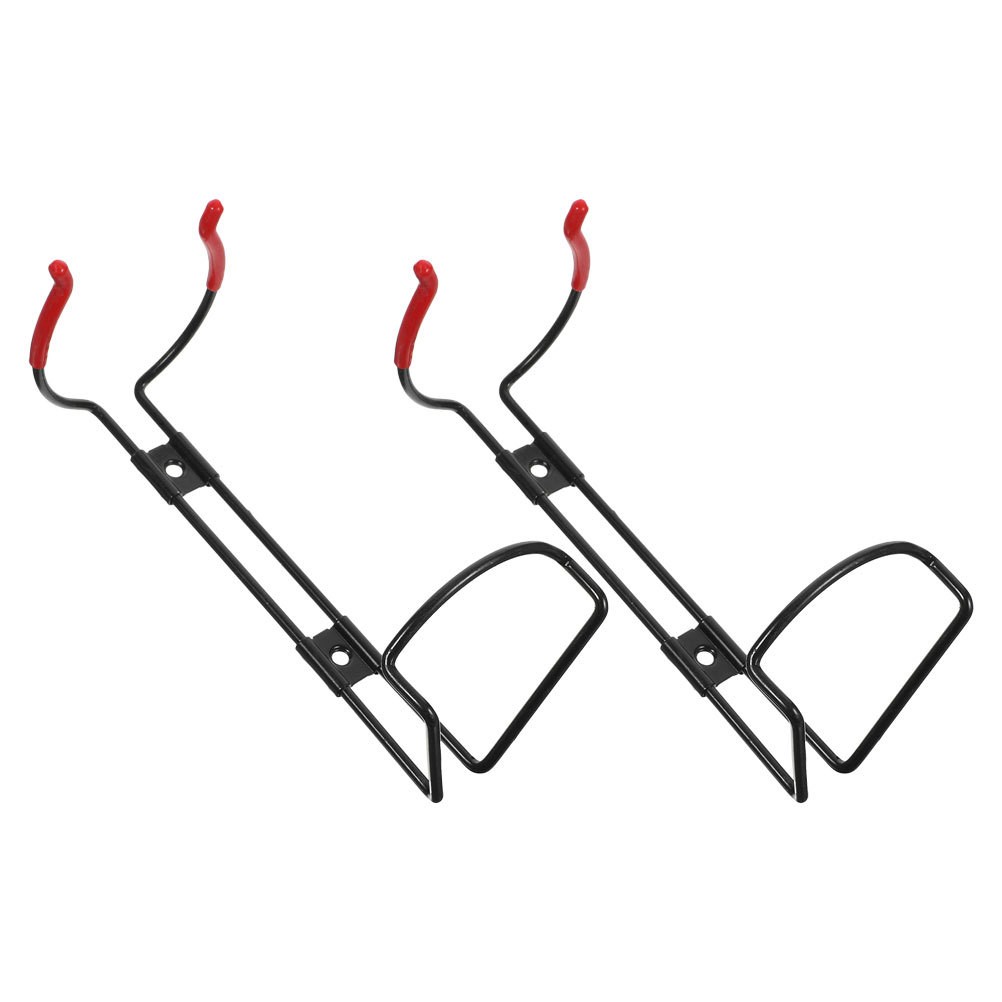 2Pcs Steel Fire Extinguisher Wall Bracket Durable Holder for Home Black