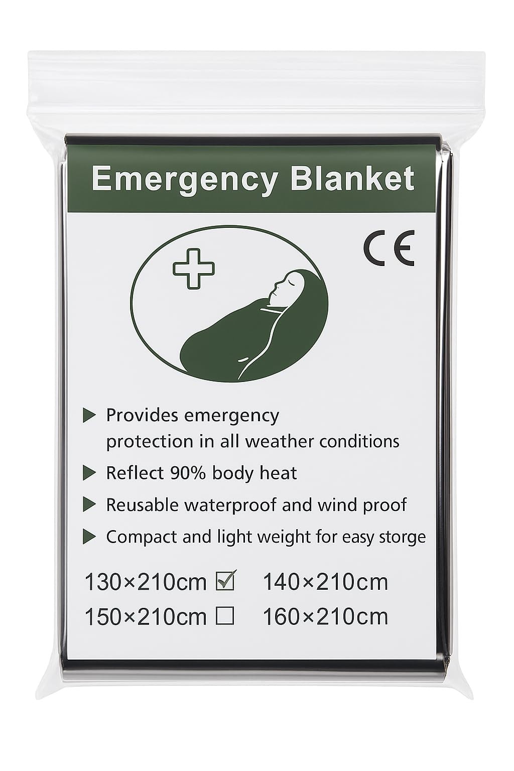 50 Pack Emergency Foil Blankets 51” x 83” – Thermal Mylar Survival Blankets I…