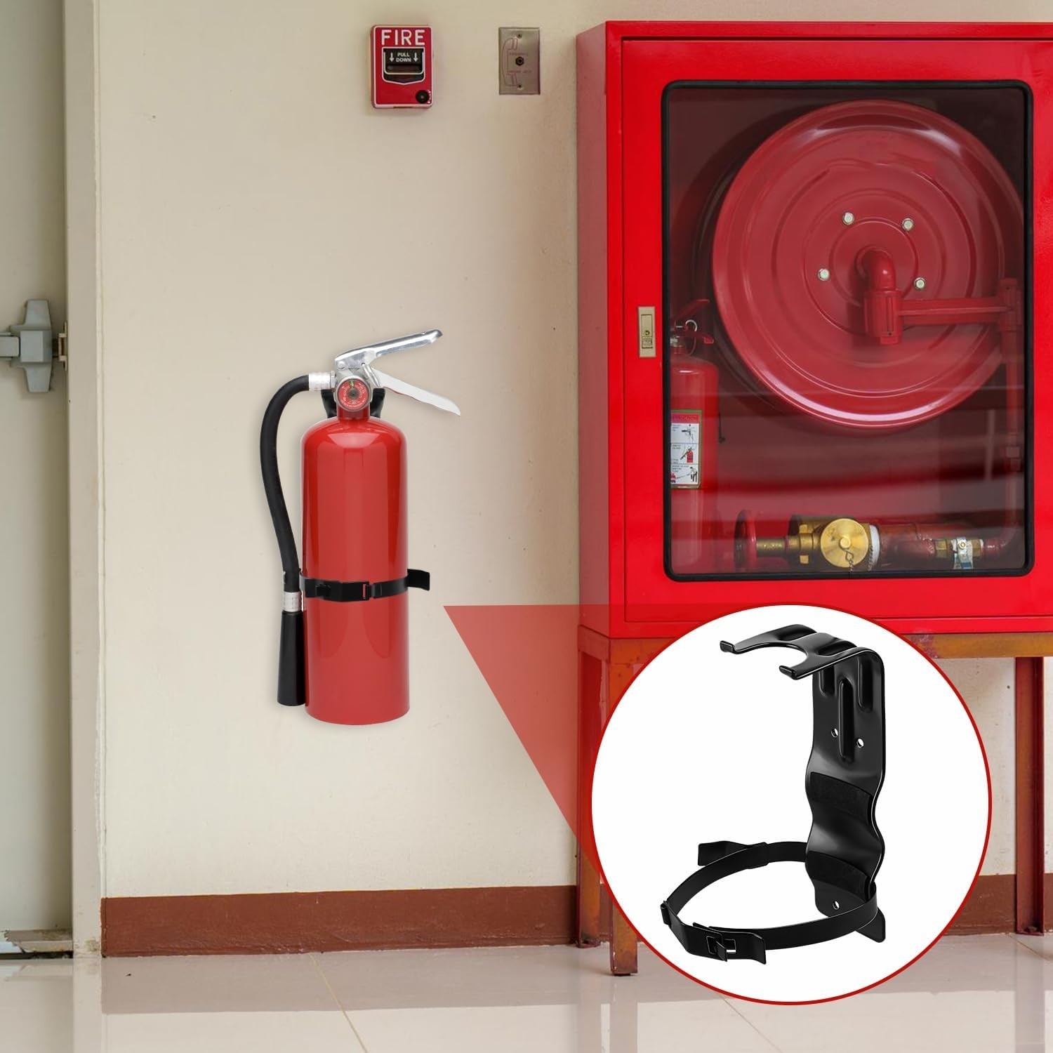 2pcs Home Fire Extinguisher Mount Bracket, 5 LB Metal Truck Fire Extinguisher…