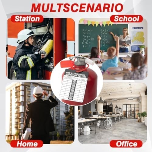 50 Sets 2026–2029 Fire Extinguisher Tags Aluminum Metal 50, 2026-2029