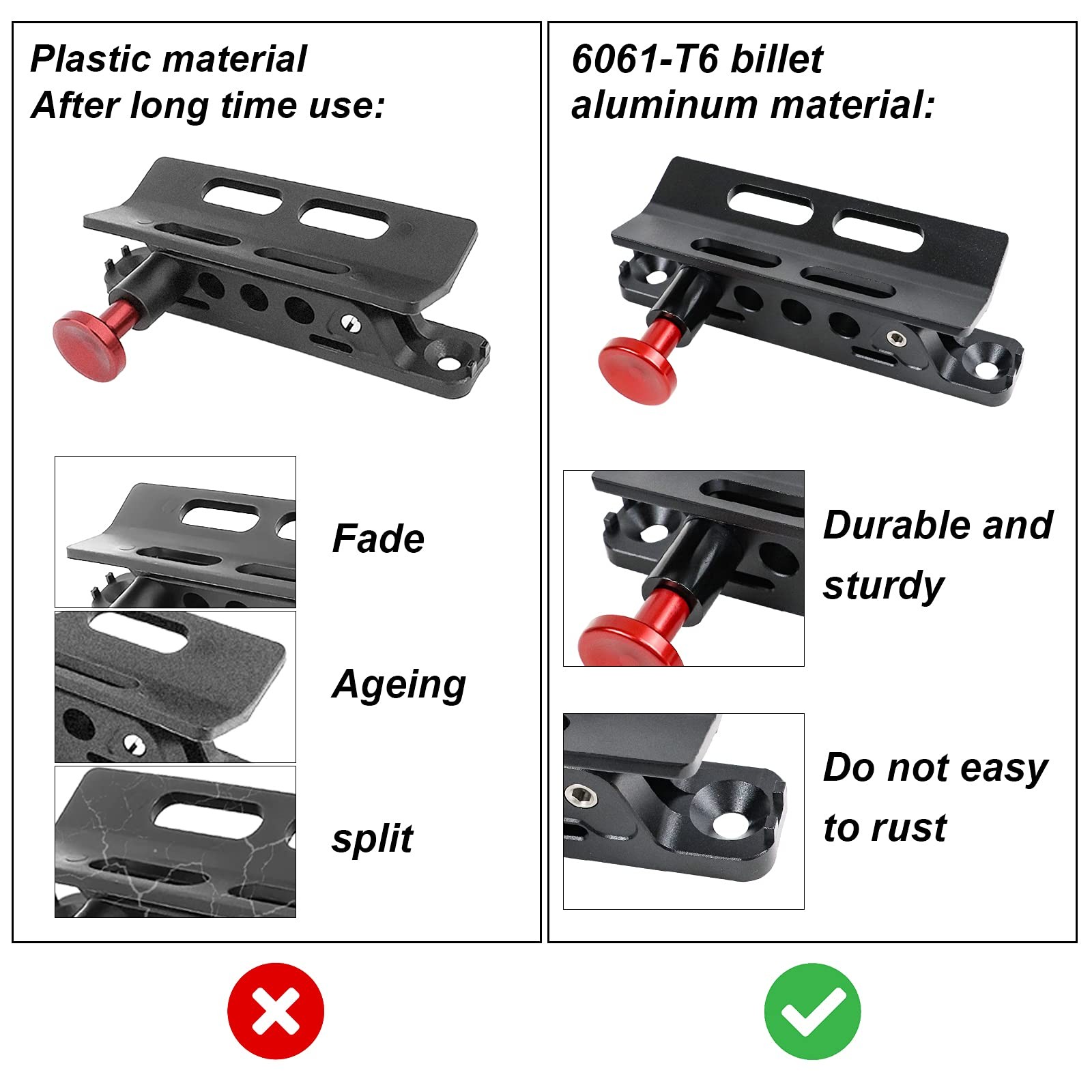 Quick Release Adjustable Aluminum Roll Bar Fire Extinguisher Holder Black