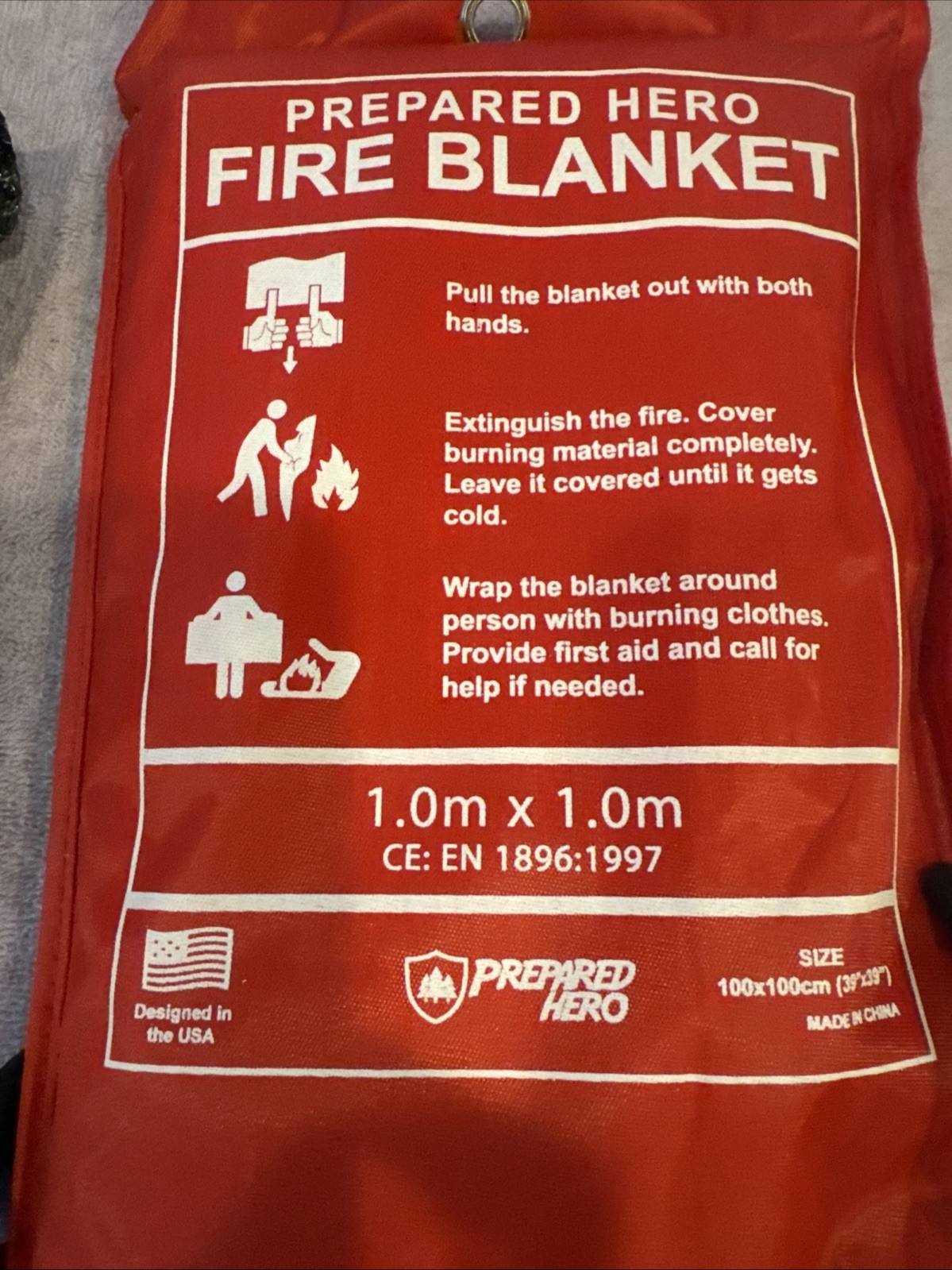 prepared hero fire blanket