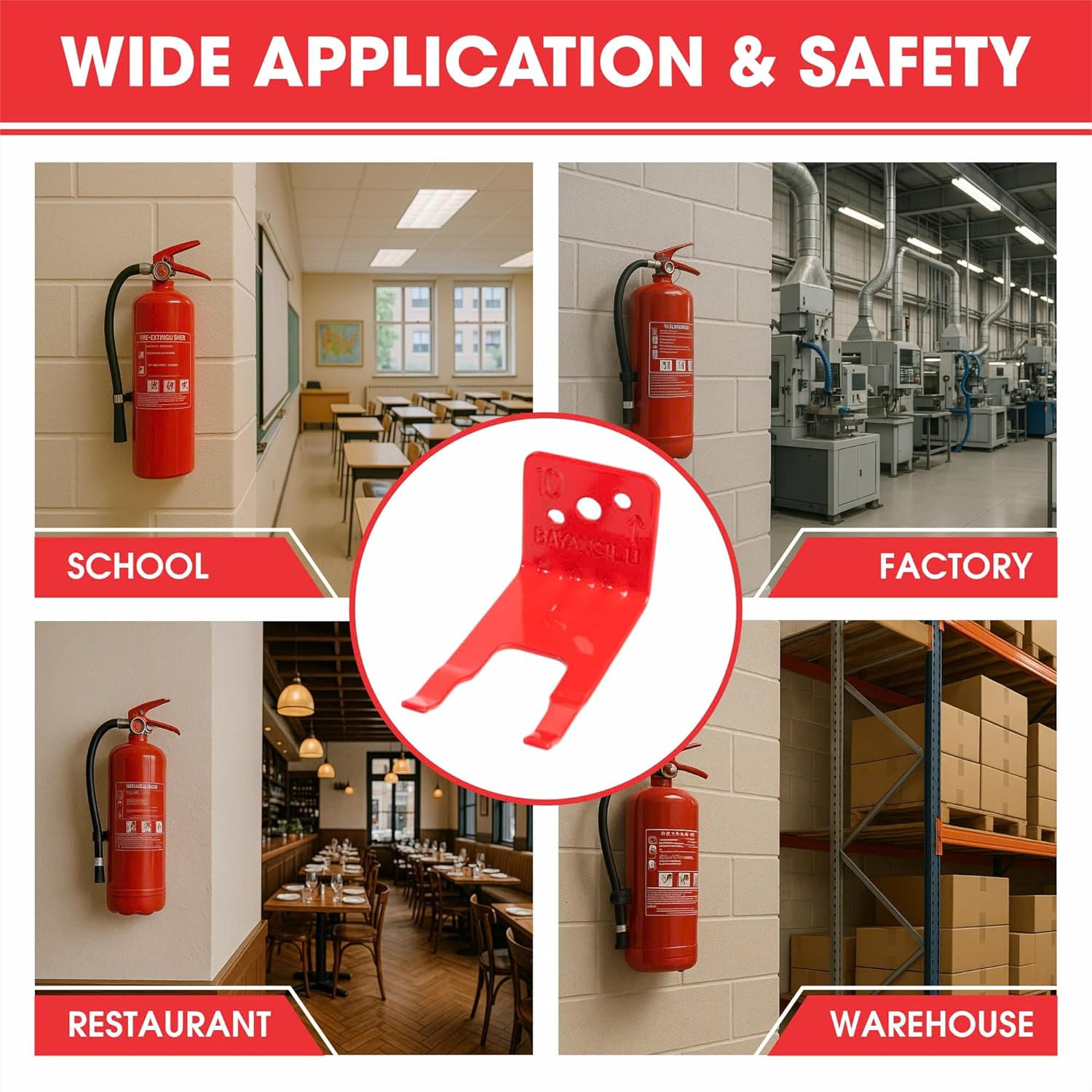 Fire Extinguisherl Mount Bracket – Wide Fork 1.0–1.4 Inch (35.5Mm),
