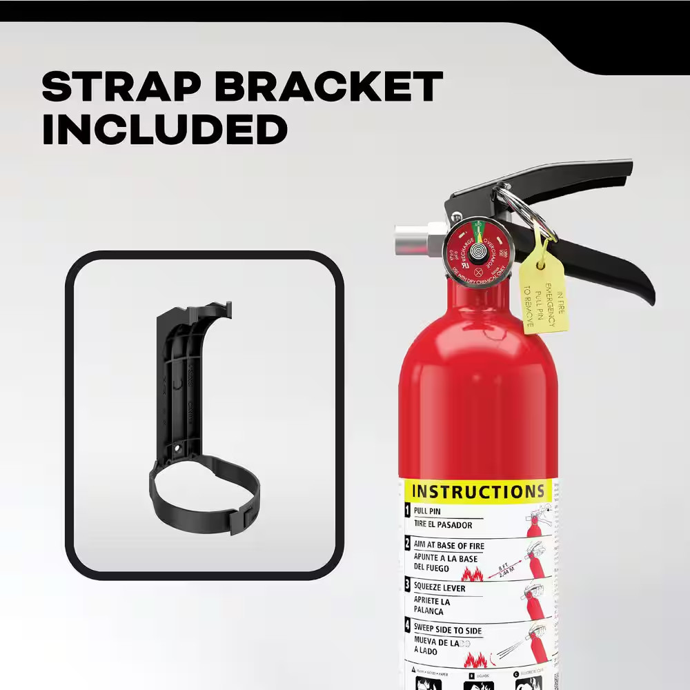 Kidde Commercial-Grade Fire Extinguisher, Rechargeable for Office, Schools 4 Lbs