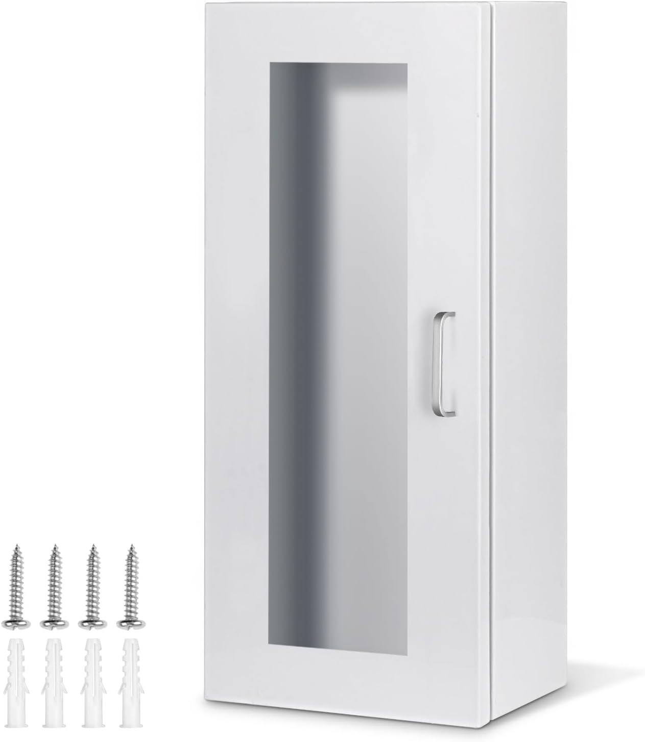 Fire Extinguisher Cabinet Wall with Magnetic Door & Handle for 5-12 Pounds Extin