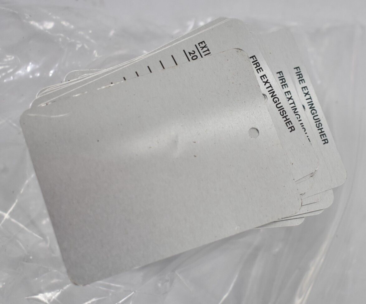 Lot of 96 Fire Extinguisher Inspection Records Metal Plates 2-1/2″ x 3-1/2″