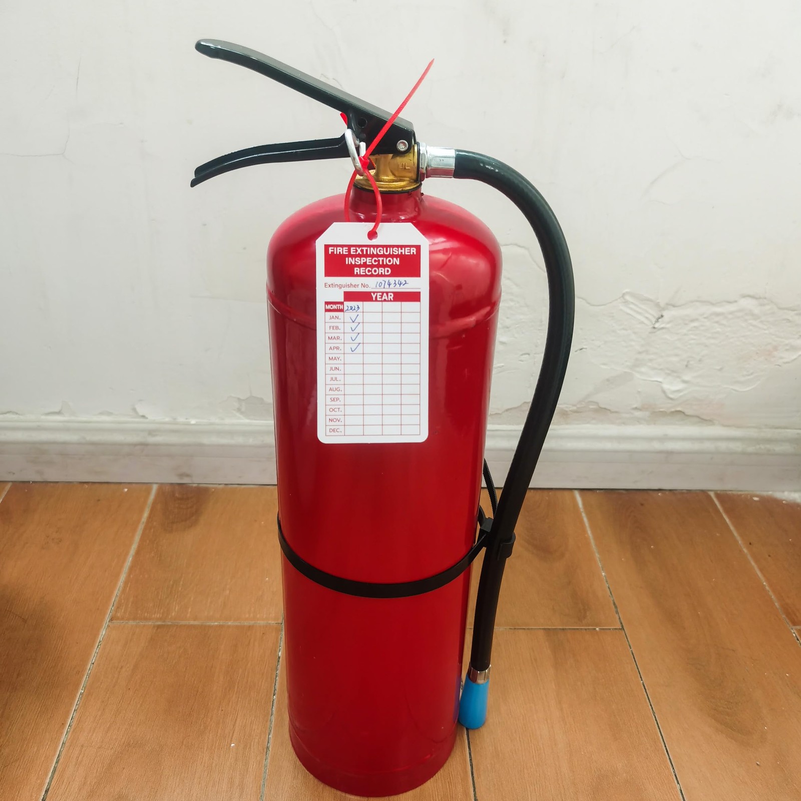 160 Sets Fire Extinguisher Tags with Adjustable Wire Ties Monthly Inspection Rec