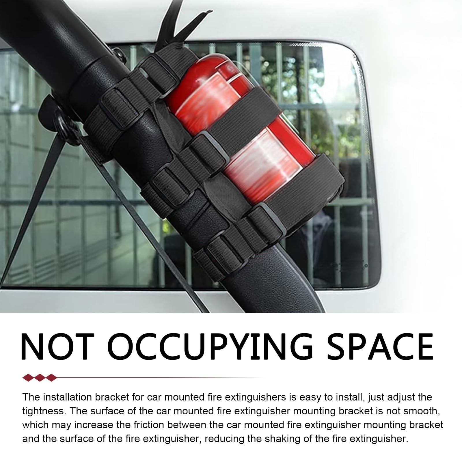 Car Roll Bar Fire Extinguisher Holder, Adjustable Flag Decorated Fire Extingu…
