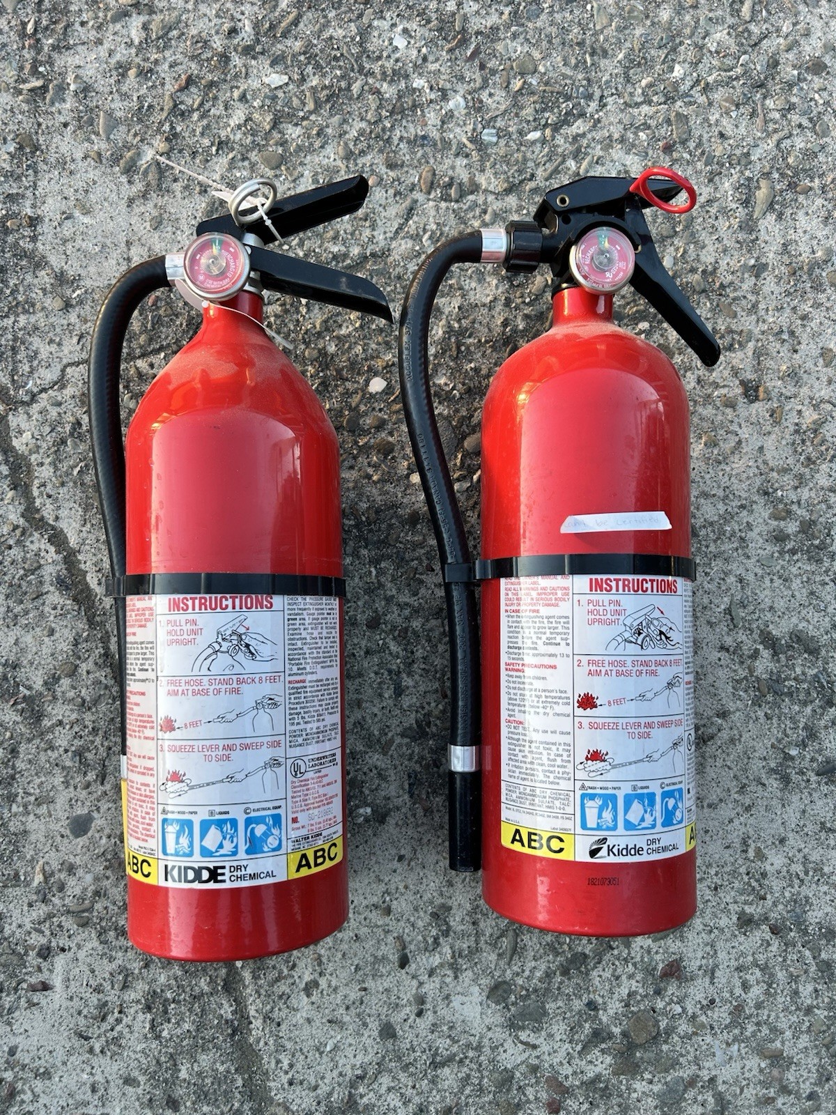 Lot of 3 Kidde ABC Dry Chemical Fire Extinguishers