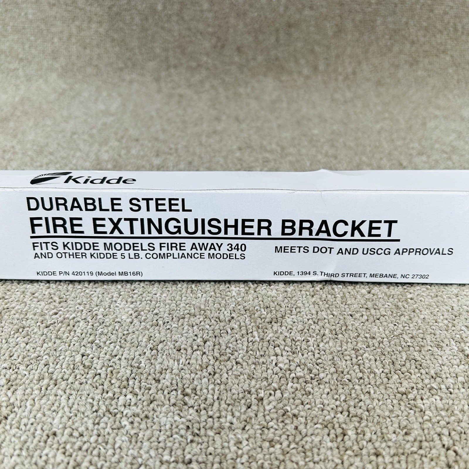 Kidde 420119 MB16R Fire Extinguisher Mount Metal Strap Bracket Heavy Duty 5 Lb