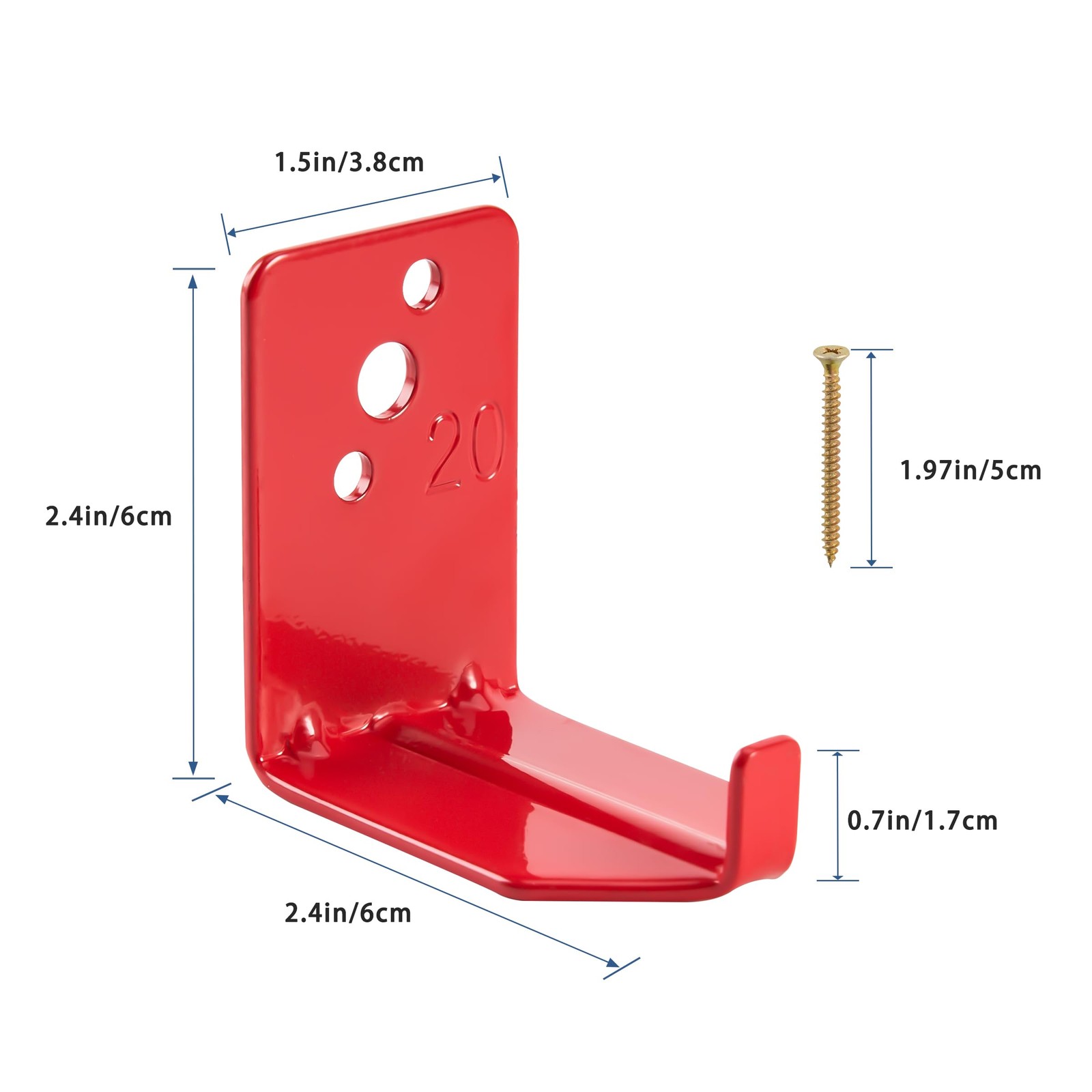 8 PCS Heavy Duty 3Hole Fire Extinguisher Mount Bracket Durable 20lb Hook