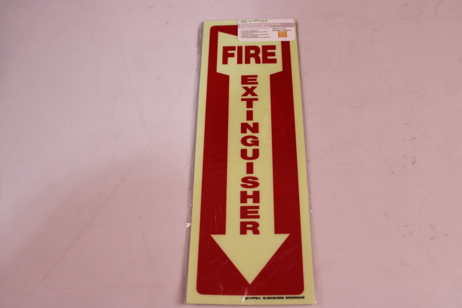 Fire Extinguisher Signs – 3 Pack 4X12 Inch – 40 Mil Thick Polystyrene Plastic