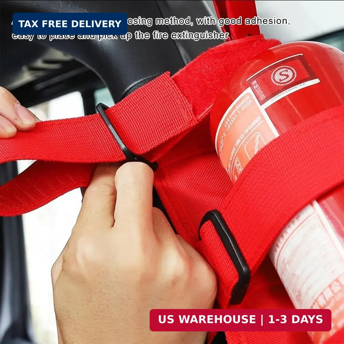 Fire Extinguisher Holder, Roll Bar Adjustable Extinguisher Strap Brackets with U