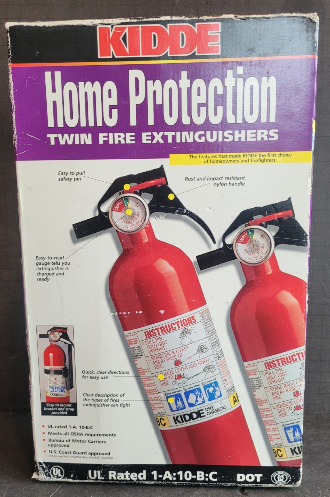 Kidde Fire Extinguisher 1-A:10-B:C Class – 2-Pack – 234211