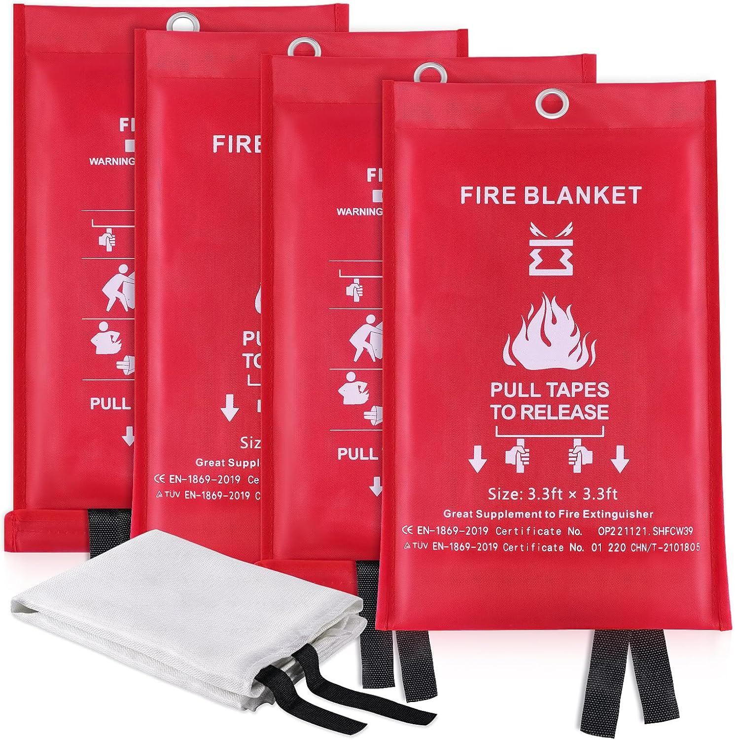 Fire Blanket for Kitchen Home Emergency – Fiberglass Blankets Fire Survival Susp