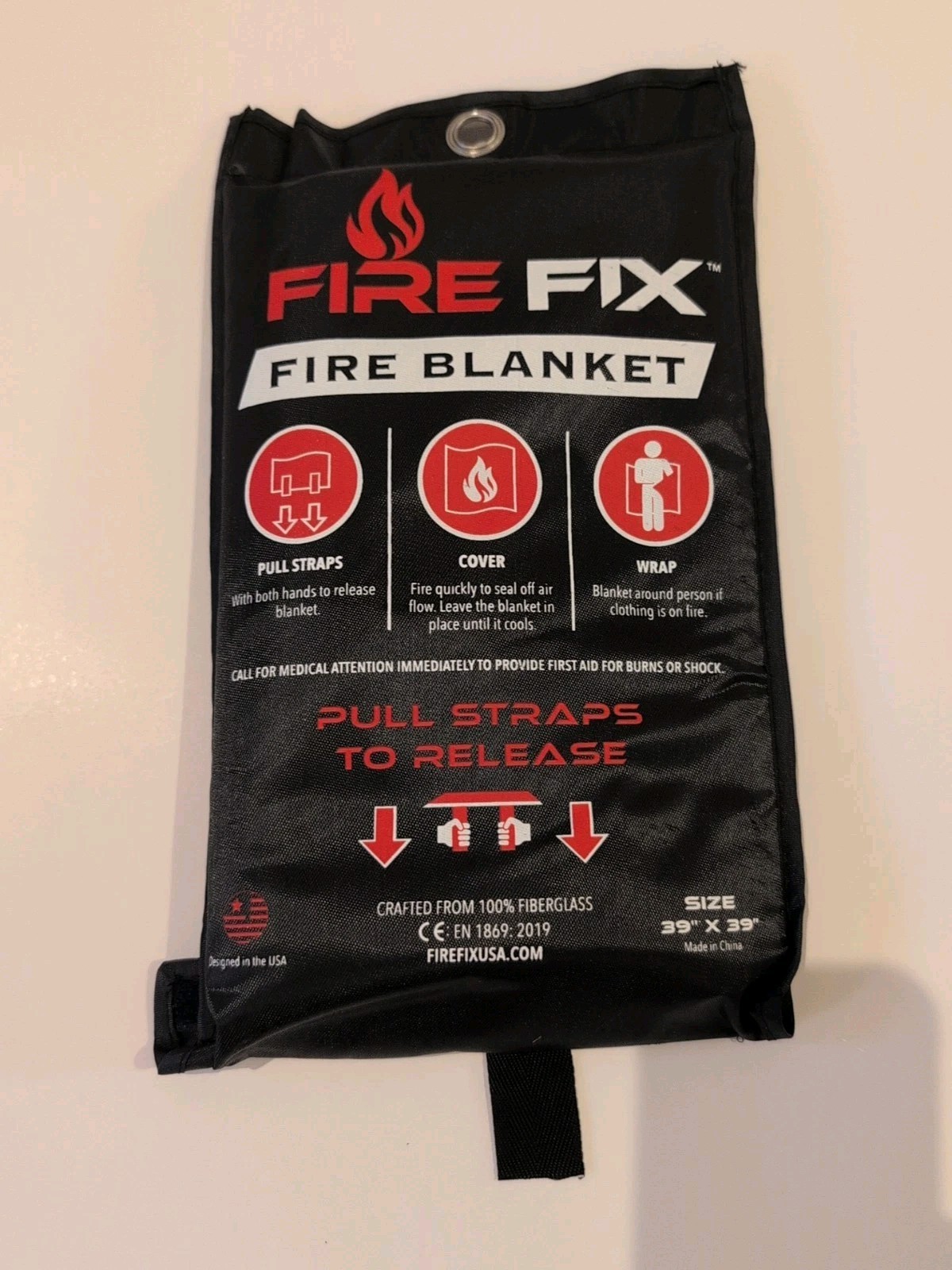 Fire Fix Emergency Fire Blanket for Home & Kitchen 1-Pack