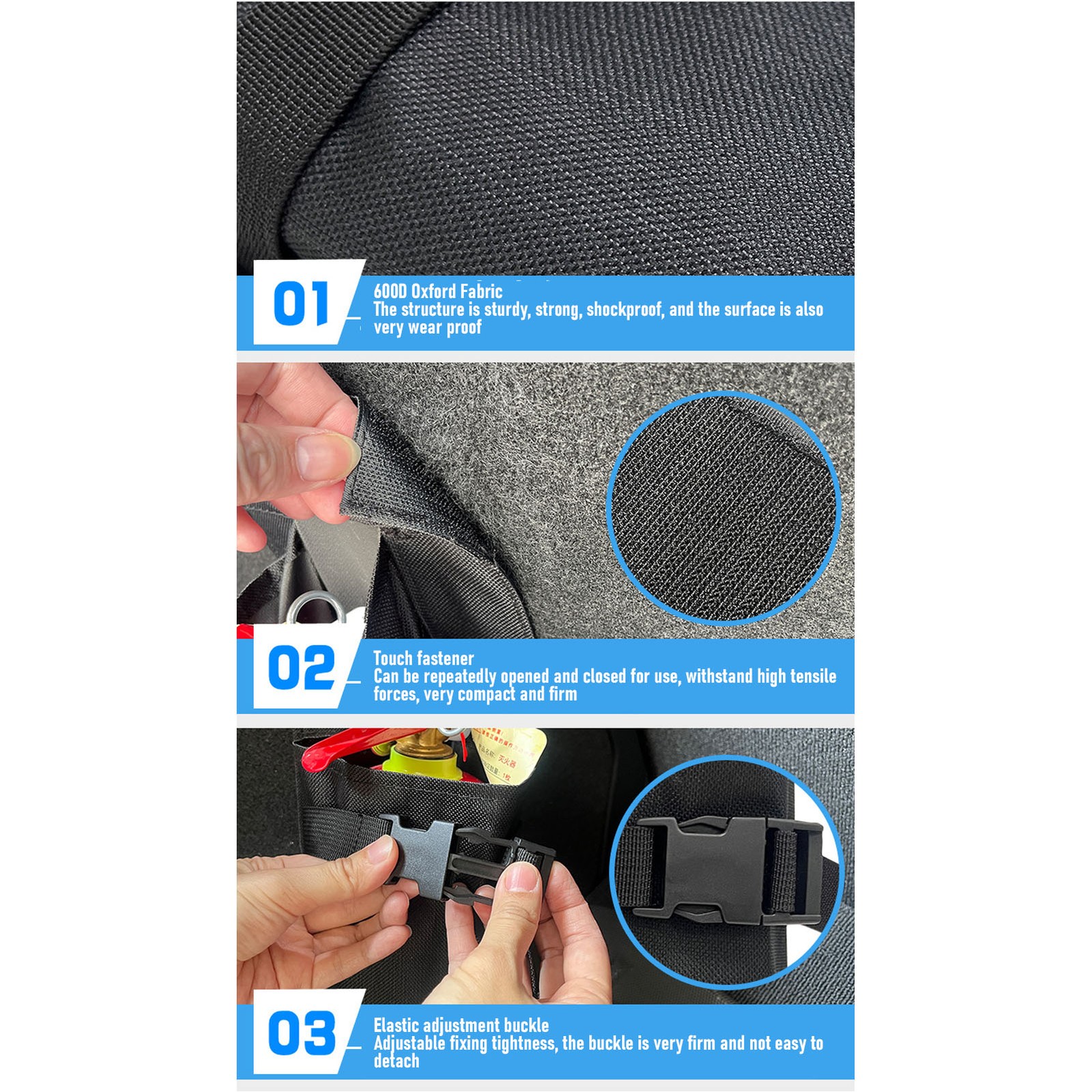 2PCS Car Fire Extinguisher Bag Compact Safety Holder For Trunk Easy To Use