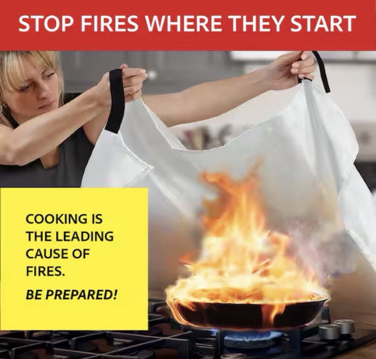 New in Box 40 in. x 40 in. Fiberglass Fire Extinguisher Blanket