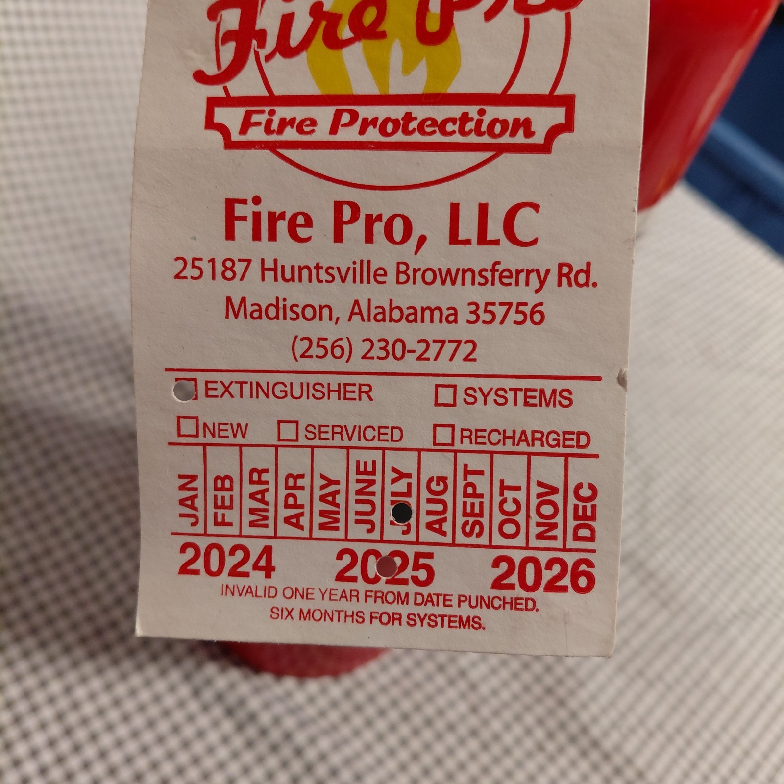 Amerex 5lb Fire Extinguisher W/ Service Tags Model B500 **SEE NOTES ON SHIPPING*