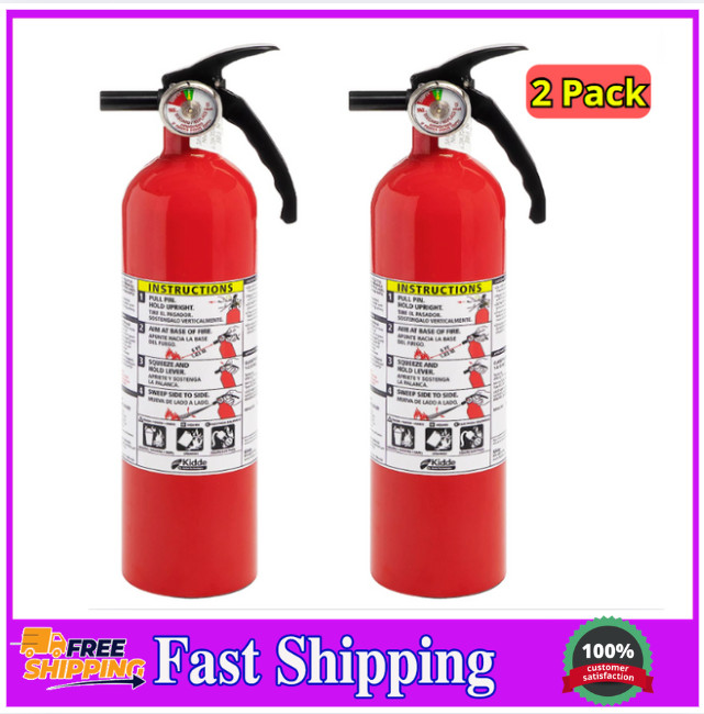 Set of 2 FIRE EXTINGUISHER For Car Truck Auto Marine Boat Kidde 3-Lb Dry