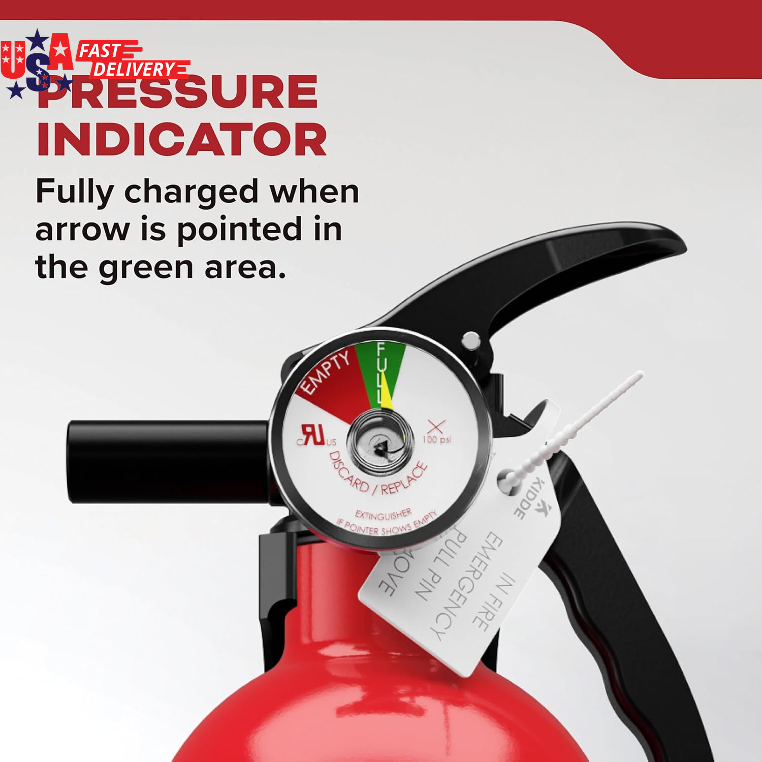 , FA110G, Multi Purpose Fire Extinguisher for Home, Office, Dorm, Residential, 1