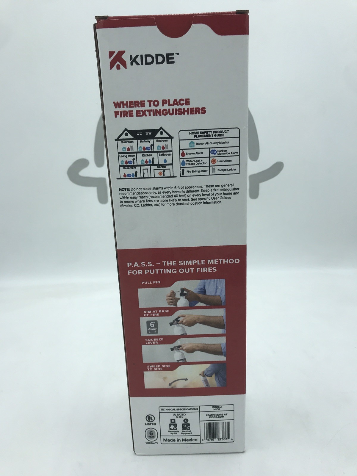 Kitchen Fire Extinguisher Kidde with Easy Mount Bracket, 10 B:C, Dry Chemical