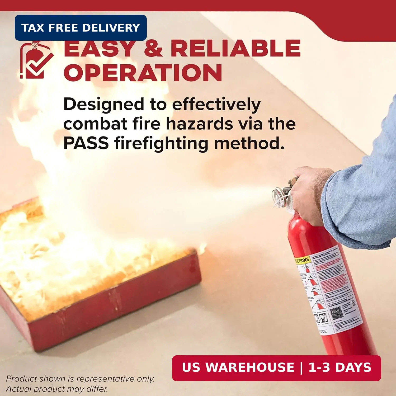Kidde Basic Fire Extinguisher for Home, Office, Residential, Single-Use, 5BC