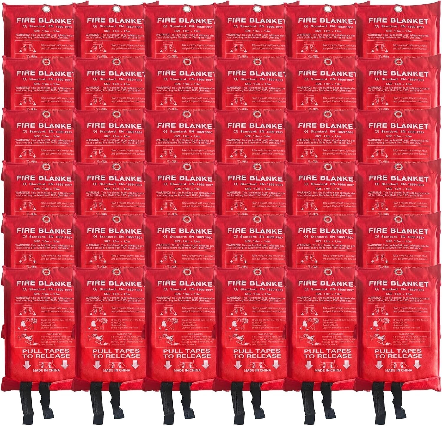 20 Packs Fire Blanket – 39.37×39.37 Inches 1100℉ Heat Resistant Emergency Fire
