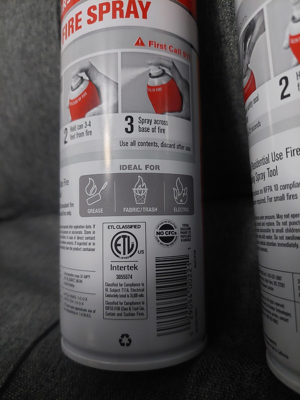 First Alert EZ Fire Spray, Extinguishing Aerosol Spray 18oz, Pack of 2 Sealed
