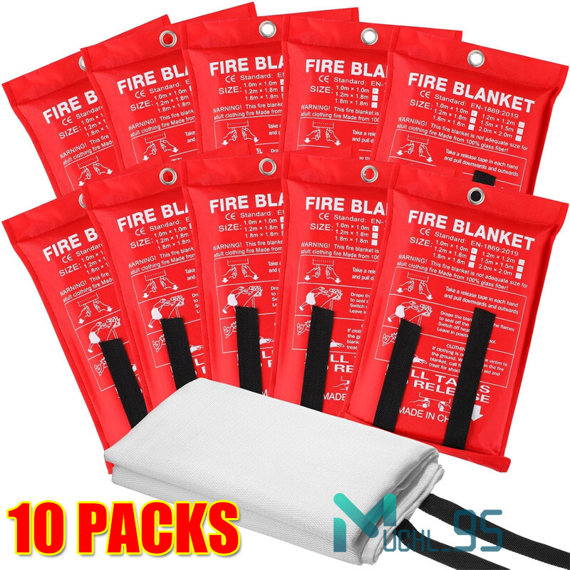 X Large Fire Blanket Fireproof For Home Kitchen Office Caravan Emergency Safety