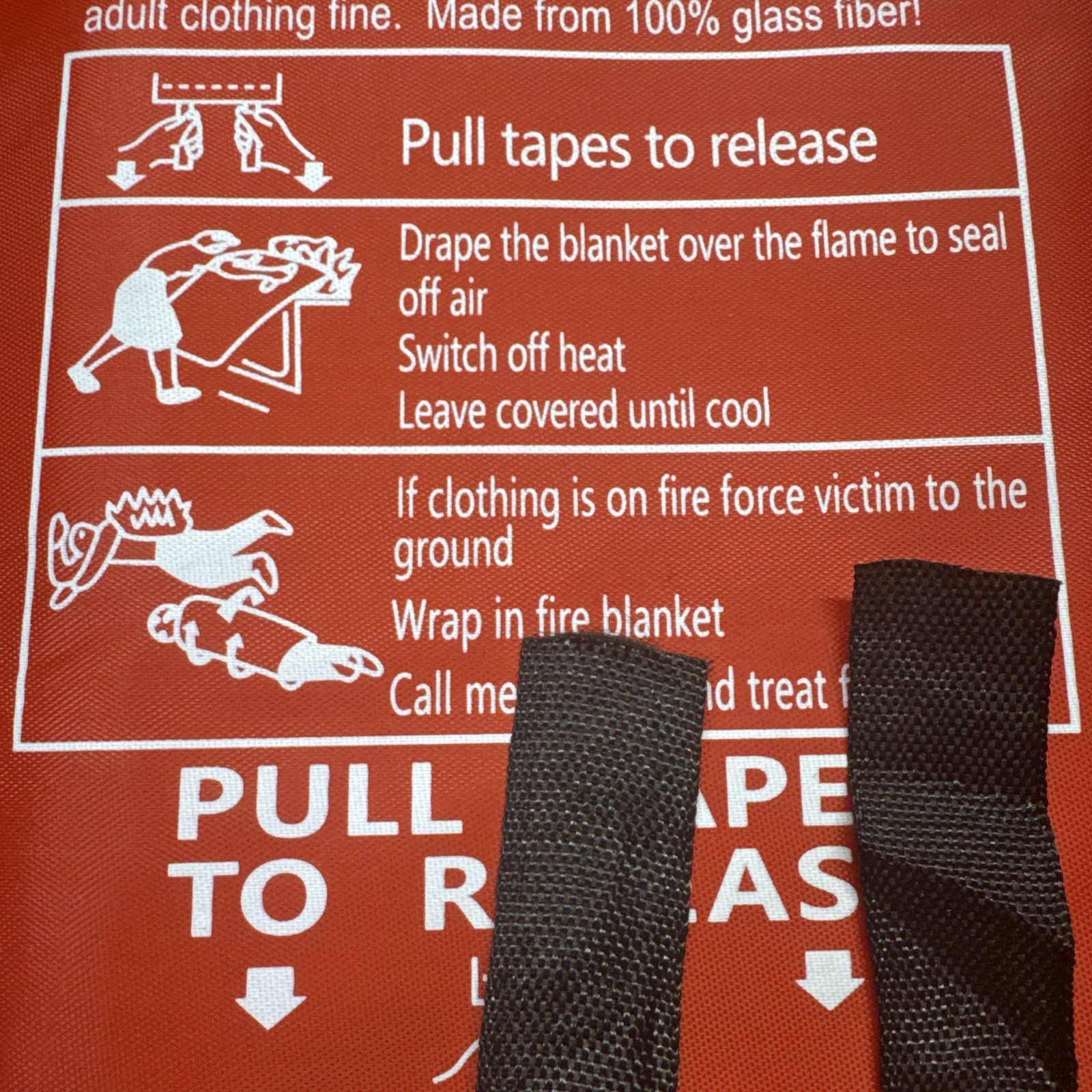 3 PACK FIRE BLANKET Fiberglass Emergency Home Retardant 39”x39” Brand New