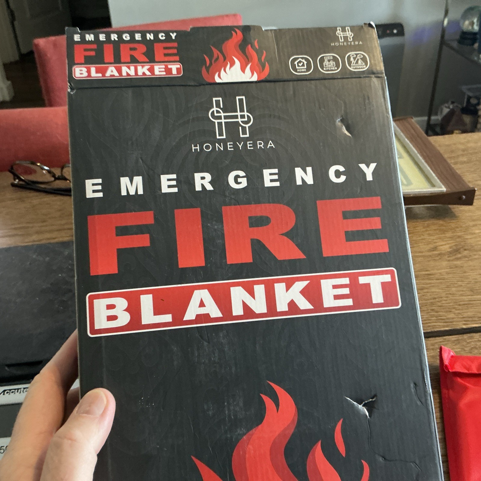 2 PACK FIRE BLANKET Honeyera Early Response Fiberglass 40″ x 40″ – NEW