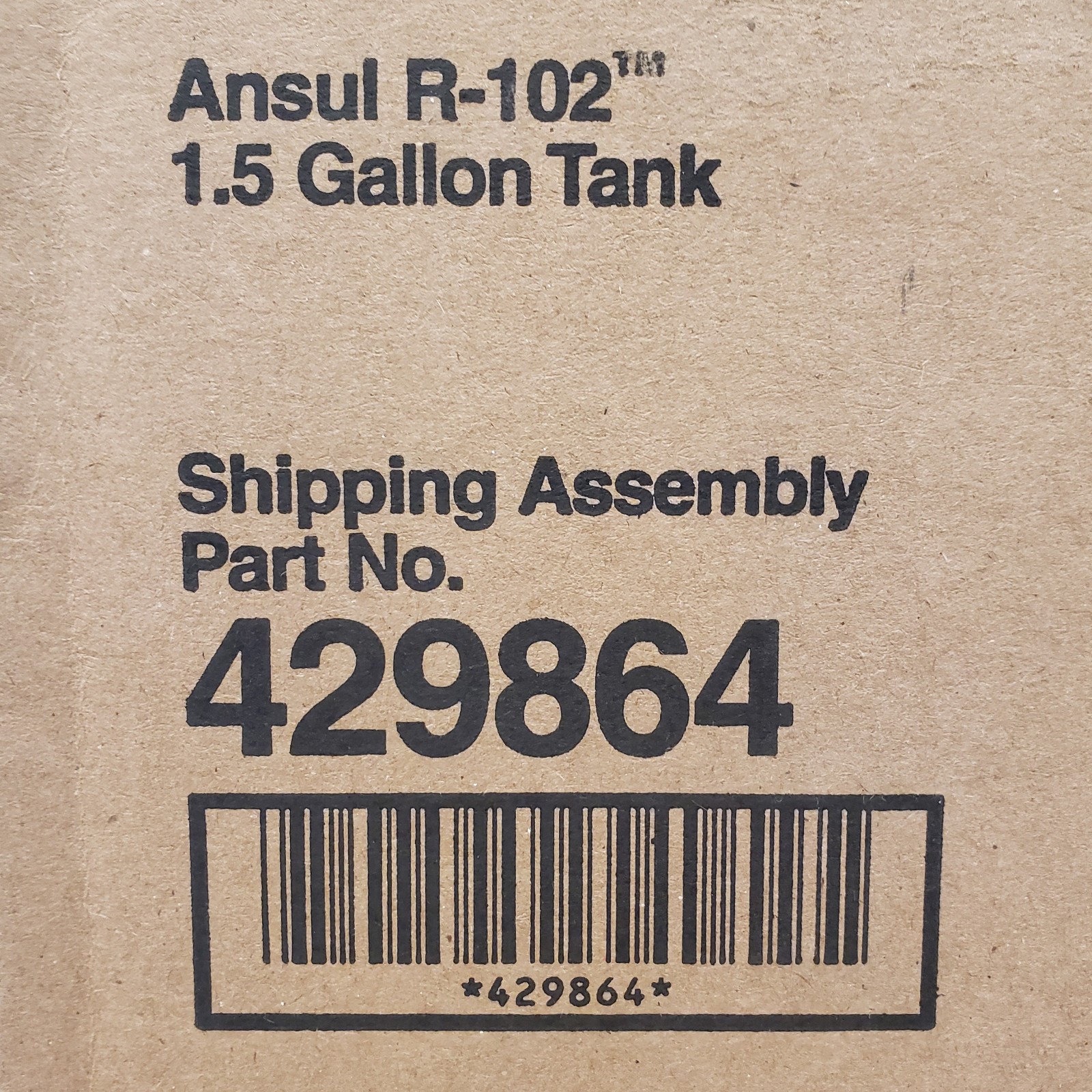 ANSUL R-102 Cylinder 429864 Stainless Steel 1.5-Gallon Fire Extinguisher Tank UL