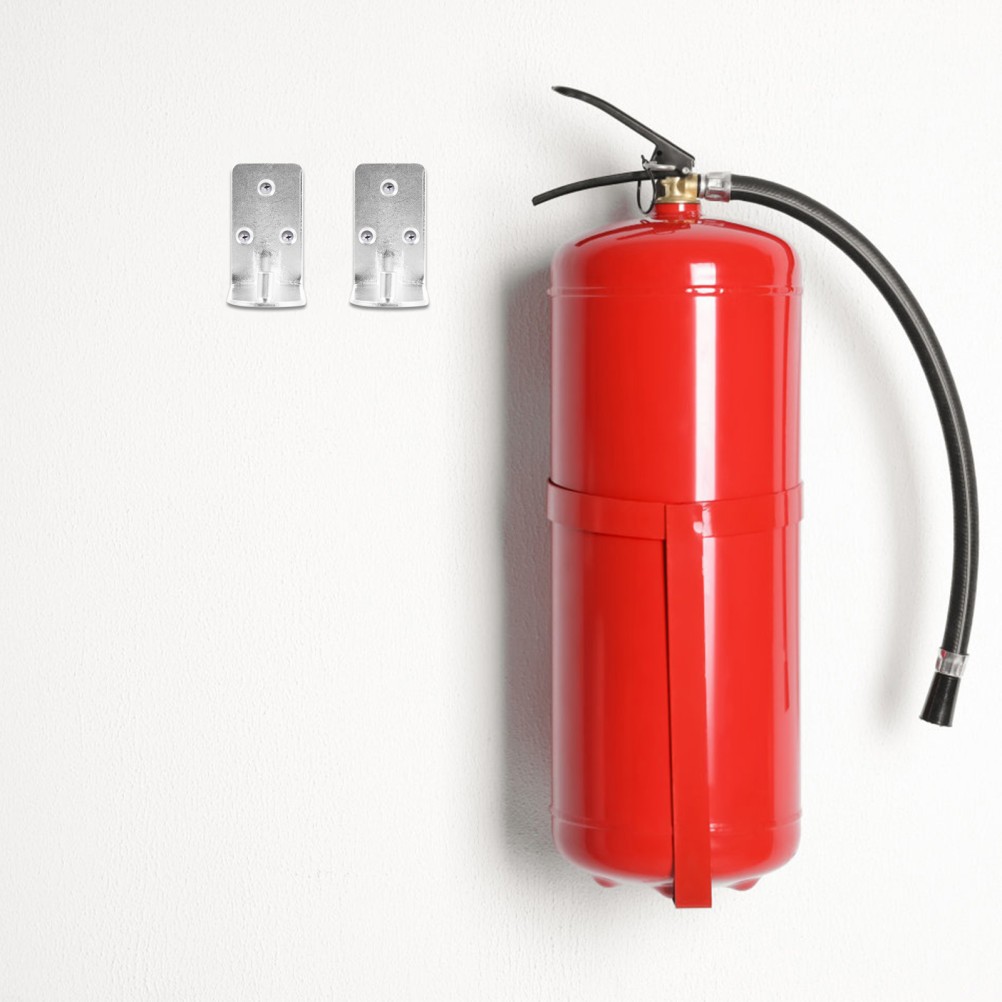 10Pcs Fire Extinguisher Wall Mount Brackets Metal Storage Hooks Transparent