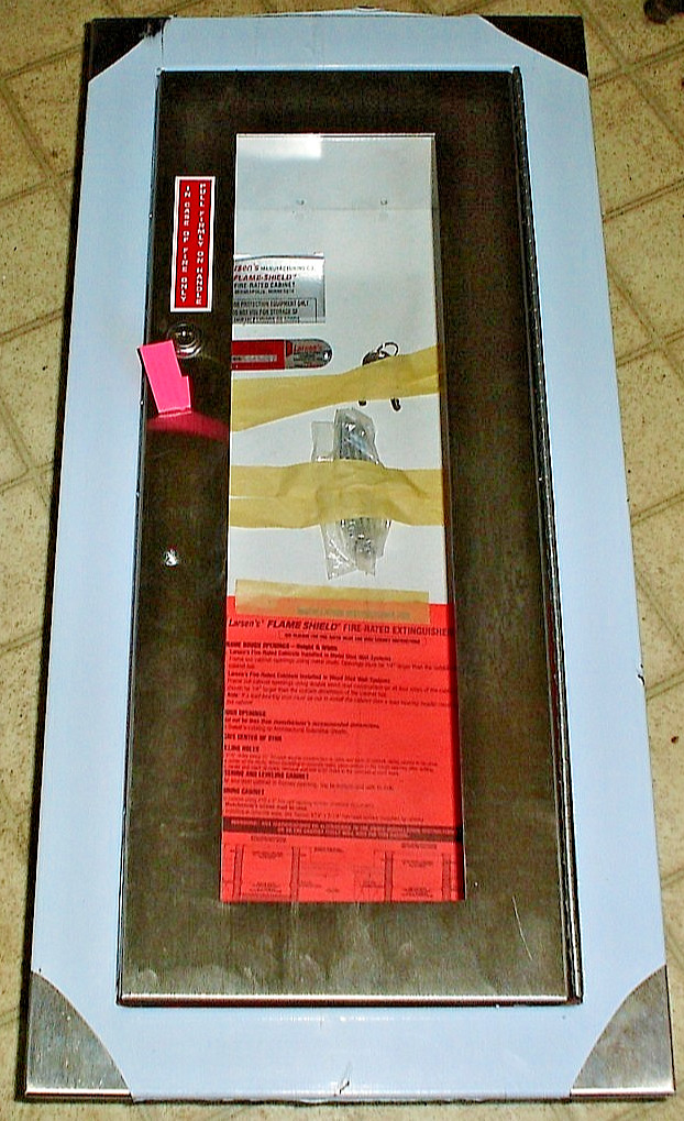 New Larsen’s S/S Fire Extinguisher Cabinet SS2409-SM F.G. with Lock & Keys