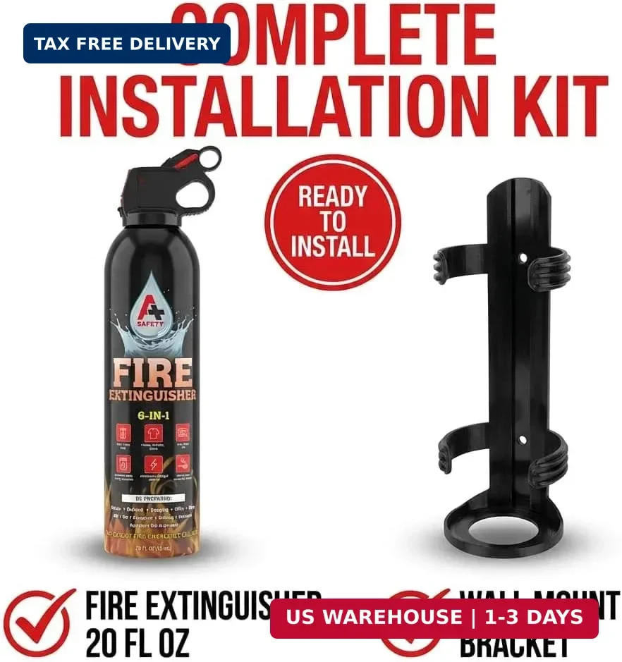 Emergency Fire Extinguisher (2-Pack) – Portable & Compact for Home, Car, Kitchen