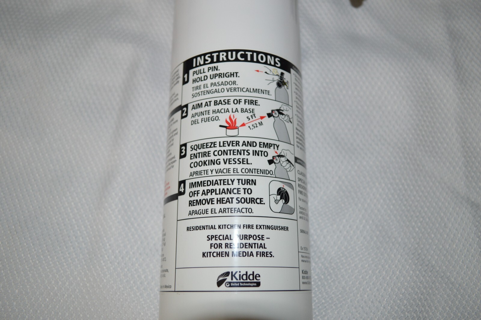 KIDDE ~ KITCHEN FIRE EXTINGUISHER ~ EASY MOUNT BRACKET ~ RESSP ~ DRY CHEMICAL