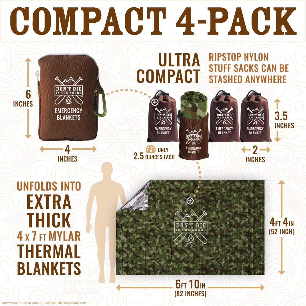 Don’t Die In The Woods World’s Toughest Regular 4×7 ft Woodland Camo Starter