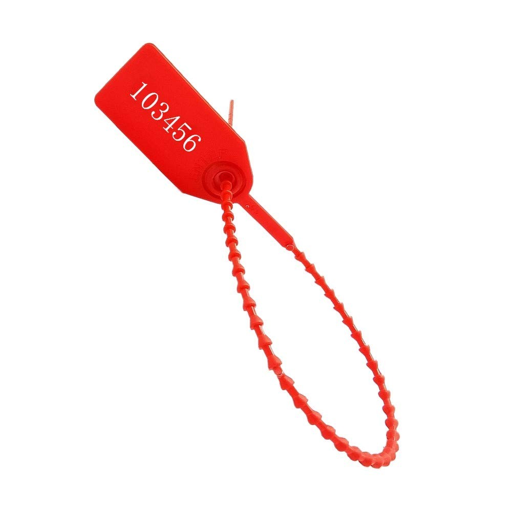 Plastic Security Tags Numbered Tamper Proof Seals Self Locking Zip Ties 9.84″…