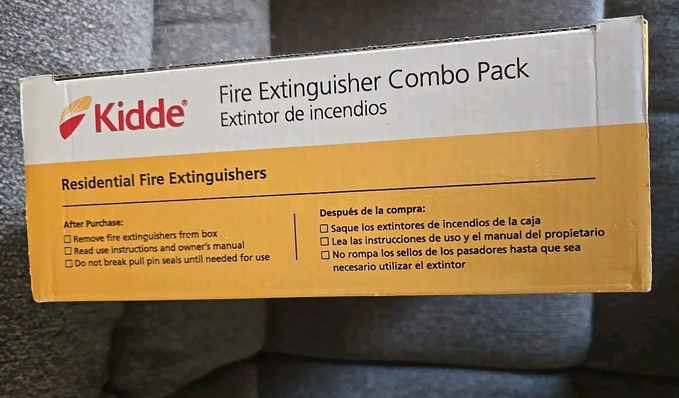 Kidde fire extinguisher Twin pack dry chemical powder – Wood, Paper, Fabric