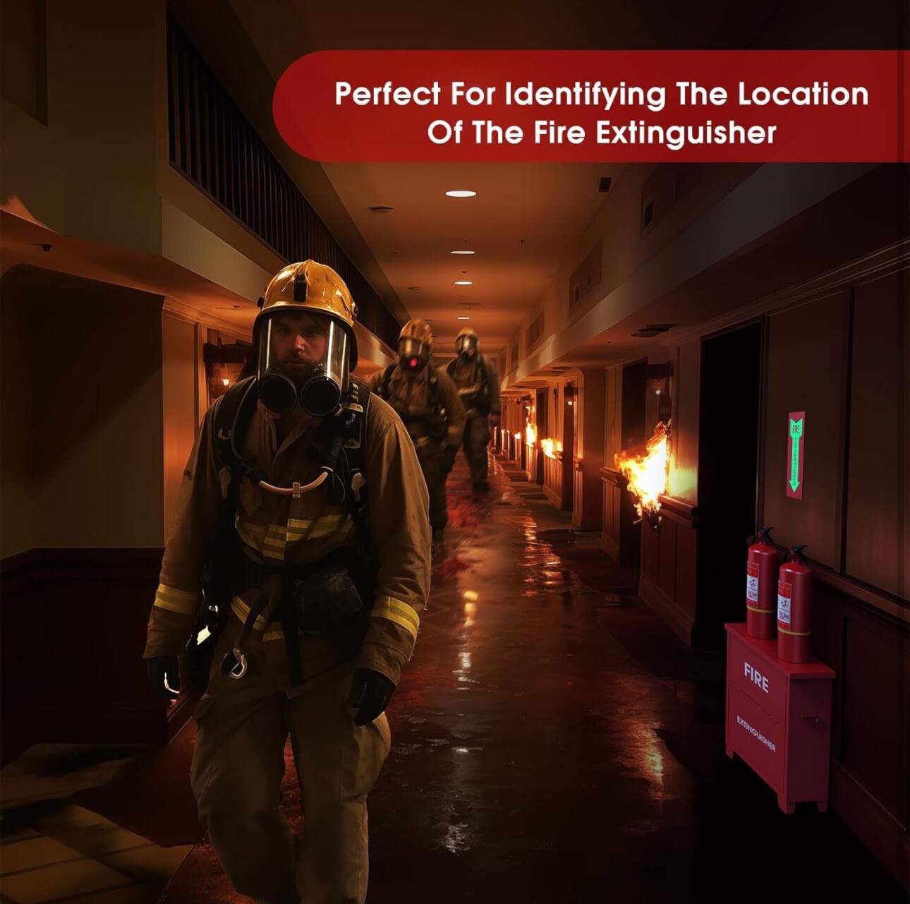 Glow-In-The-Dark Fire Extinguisher Sign – Adhesive